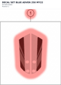 Diagram preview: DECAL SET BLUE ADVEN 250 MY22 (95708193000)