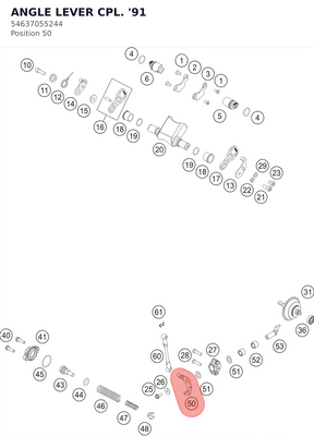 Diagram preview: ANGLE LEVER CPL.           '91 (54637055244)
