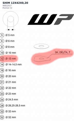 Diagram preview: SHIM 12X42X0,20 (46812017)