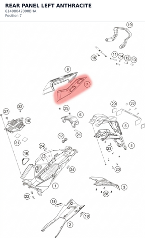 Diagram preview: REAR PANEL LEFT ANTHRACITE (61408042000BHA)