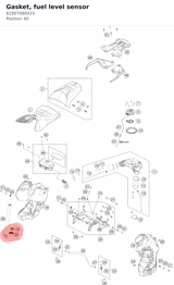 Diagram preview: Gasket, fuel level sensor (61907080010)