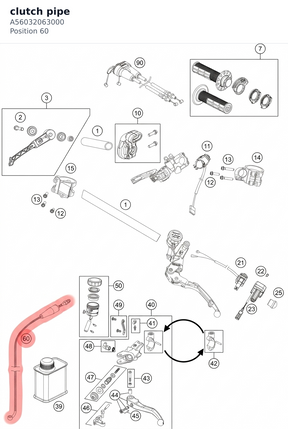 Diagram preview: clutch pipe (A56032063000)