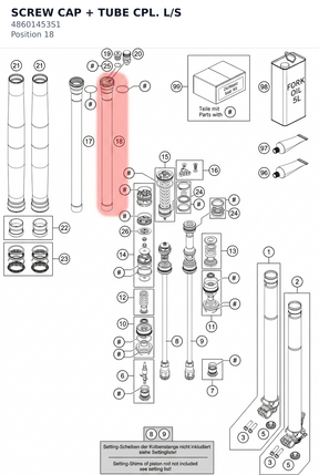 Diagram preview: SCREW CAP + TUBE CPL. L/S (48601453S1)