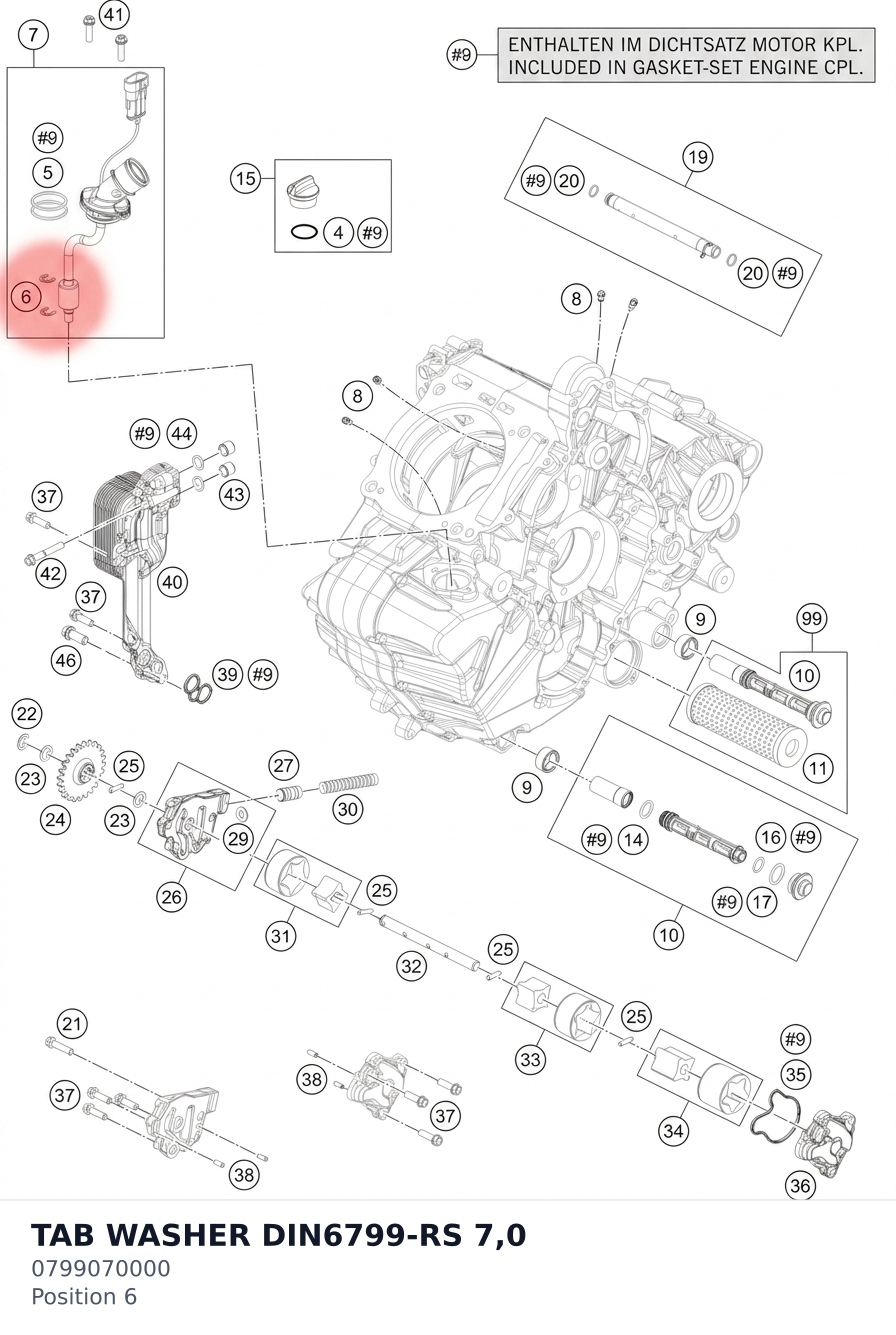 Diagram preview: TAB WASHER DIN6799-RS 7,0 (0799070000)