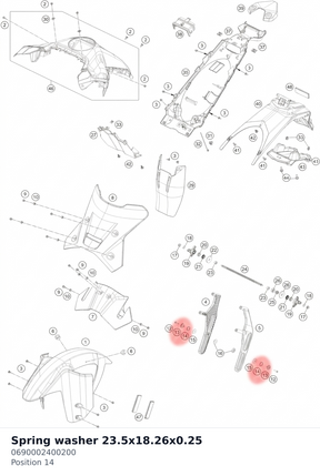 Diagram preview: Spring washer 23.5x18.26x0.25 (0690002400200)