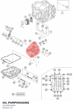 Diagram preview: OIL PUMPHOUSING (63538012000)