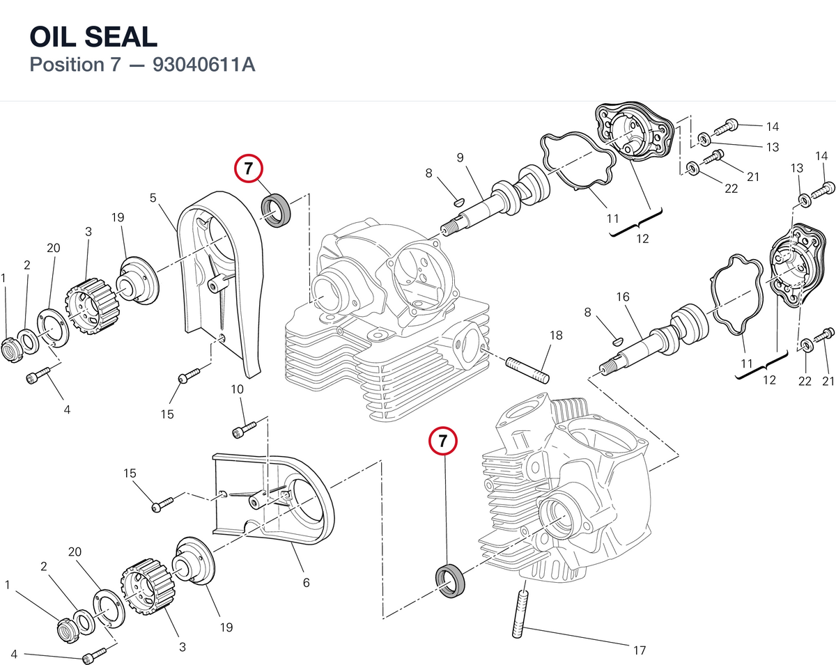 OIL SEAL 93040611A diagram position