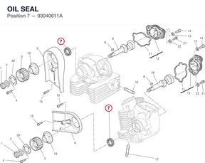 OIL SEAL 93040611A diagram position