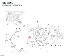 OIL SEAL 93040701A diagram position