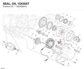 SEAL, OIL 15X30X7 93040801A diagram position