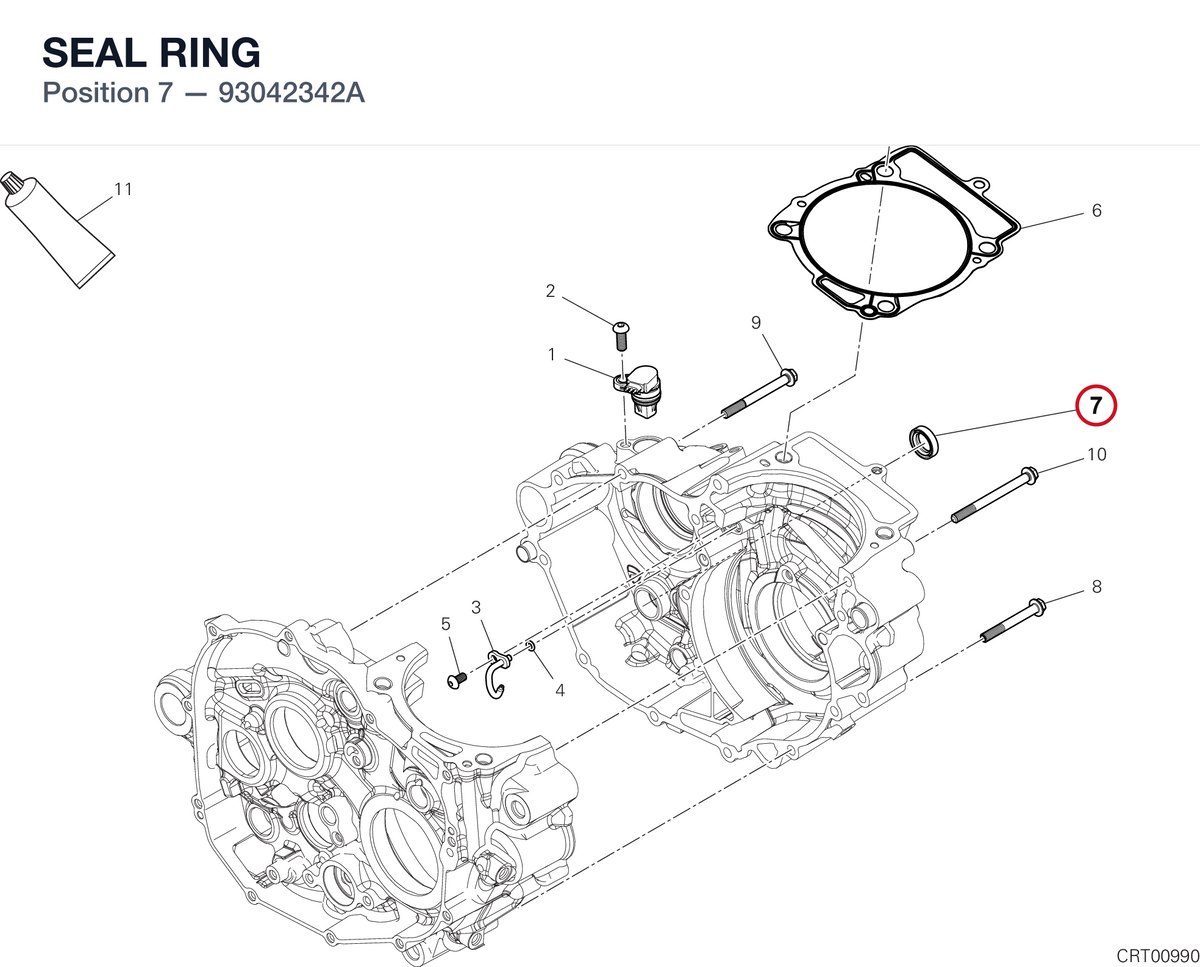 SEAL RING 93042342A diagram position