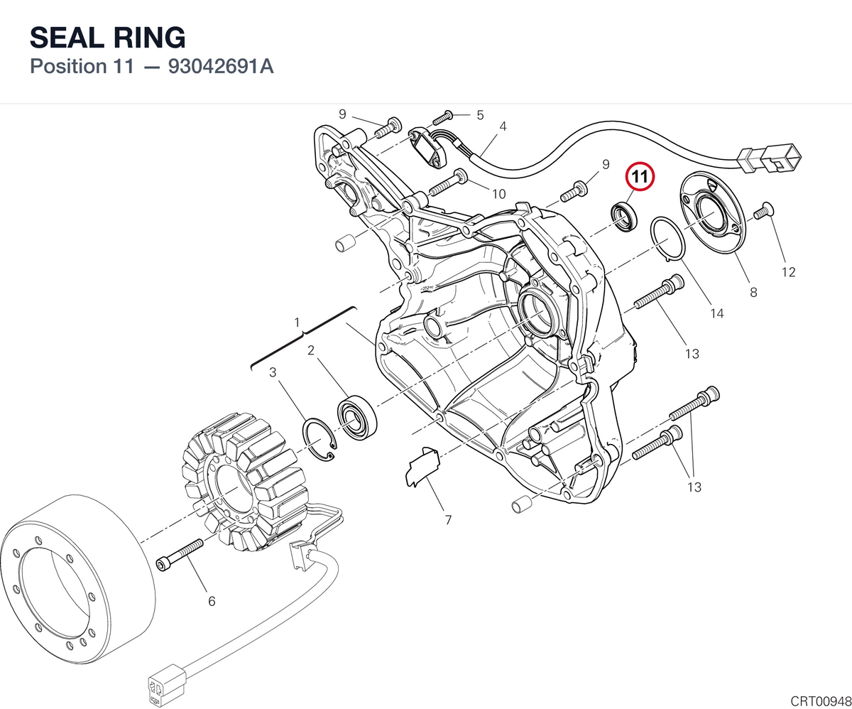SEAL RING 93042691A diagram position