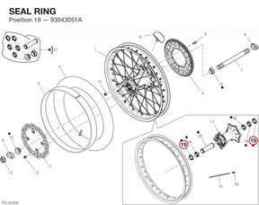 SEAL RING 93043051A diagram position