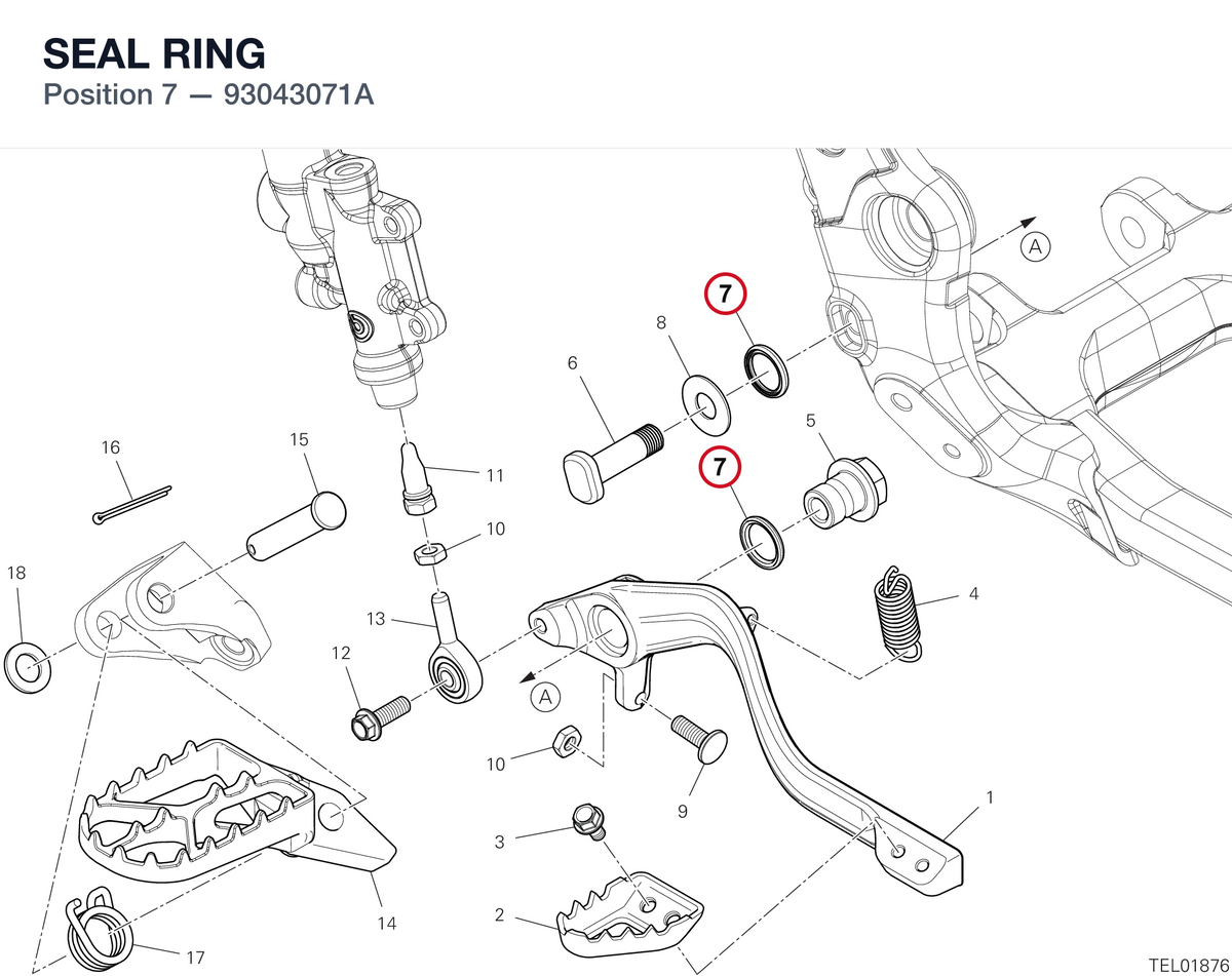 SEAL RING 93043071A diagram position
