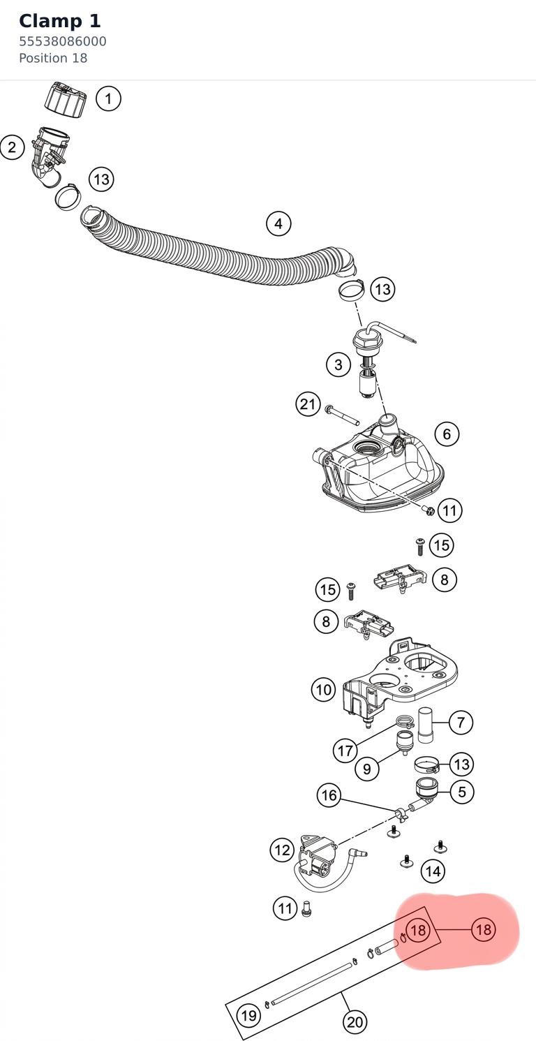 Diagram preview: Clamp 1 (55538086000)