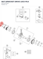 Diagram preview: NUT SPROCKET DRIVE LOCK M14 (90132025000)