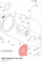 Diagram preview: REAR SPROCKET 46Z SX65 (A40510051046C1)
