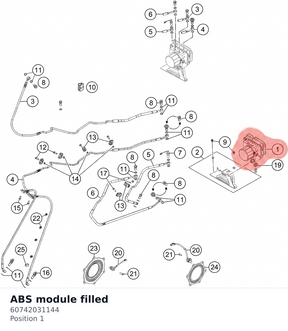 Diagram preview: ABS module filled (60742031144)