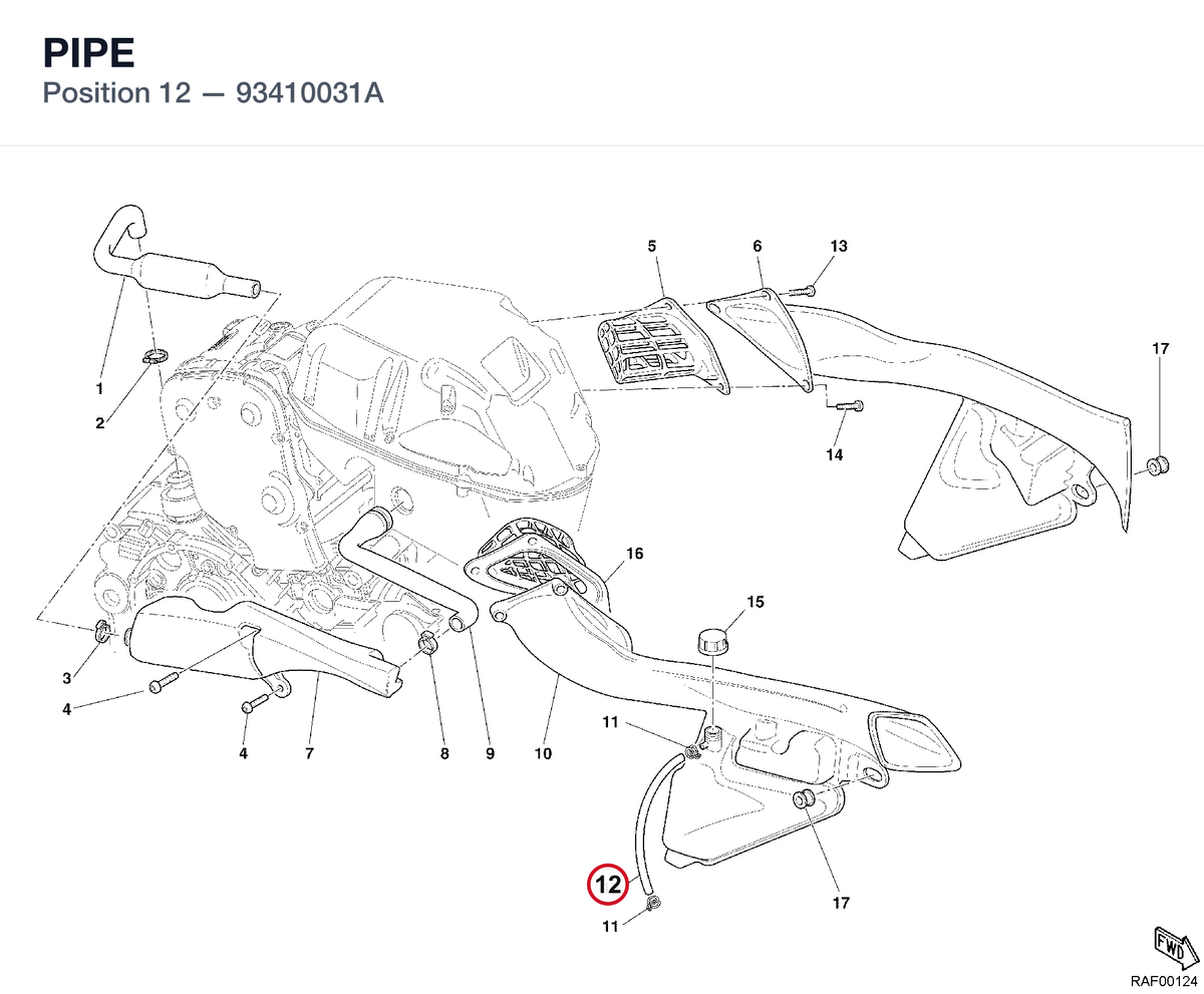 PIPE 93410031A diagram position