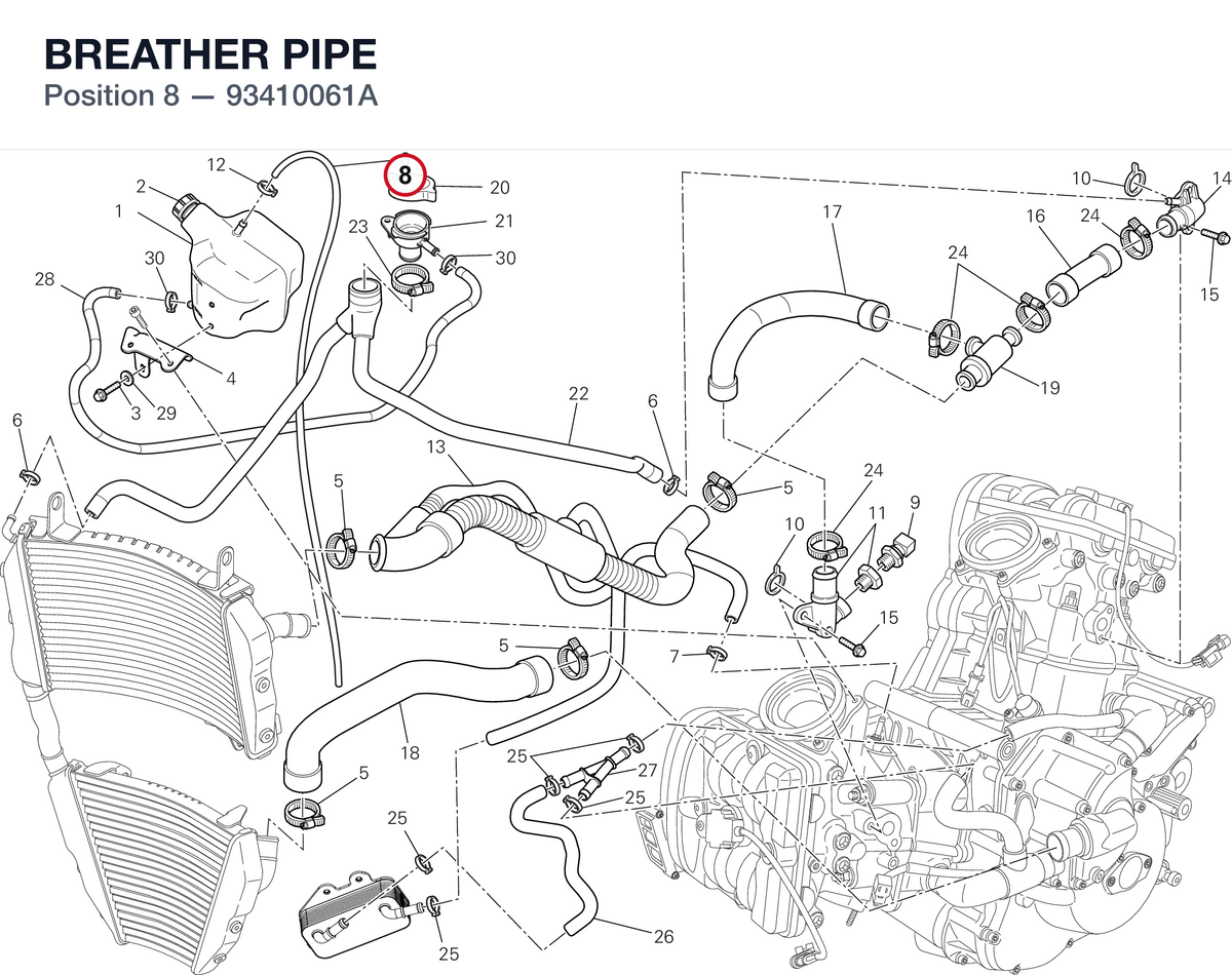 BREATHER PIPE 93410061A diagram position