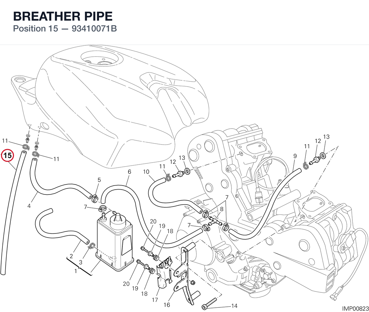 BREATHER PIPE 93410071B diagram position
