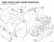 HOSE, WATER TANK, WATER RESERVOIR 93410241B diagram position