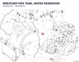 BREATHER PIPE TANK, WATER RESERVOIR 93410261A diagram position
