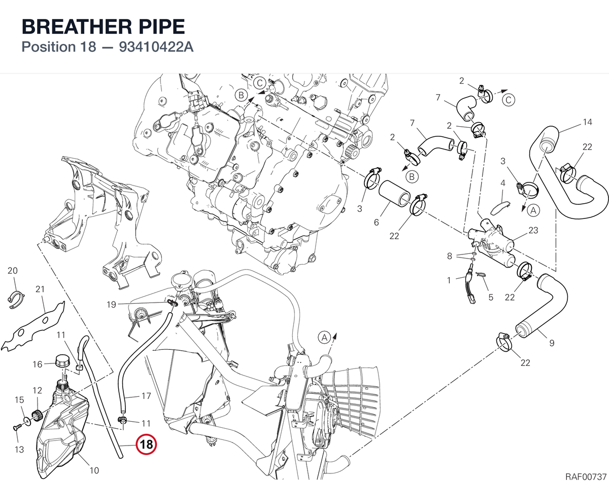 BREATHER PIPE 93410422A diagram position