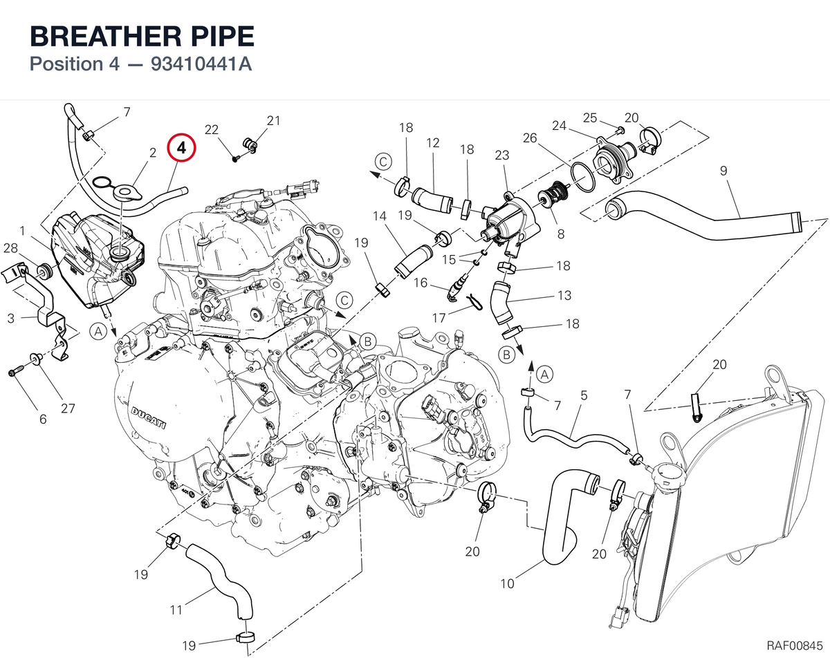 BREATHER PIPE 93410441A diagram position