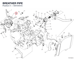 BREATHER PIPE 93410441A diagram position