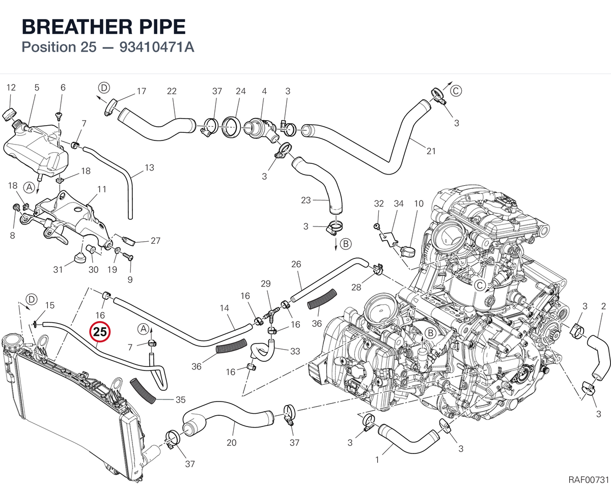 BREATHER PIPE 93410471A diagram position