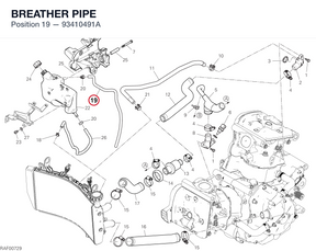 BREATHER PIPE 93410491A diagram position