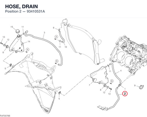 HOSE, DRAIN 93410531A diagram position