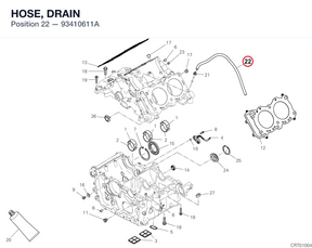 HOSE, DRAIN 93410611A diagram position