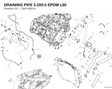 DRAINING PIPE 5.5X9.5 EPDM L80 93410621A diagram position