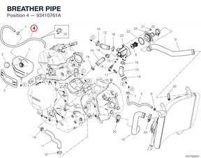 BREATHER PIPE 93410761A diagram position