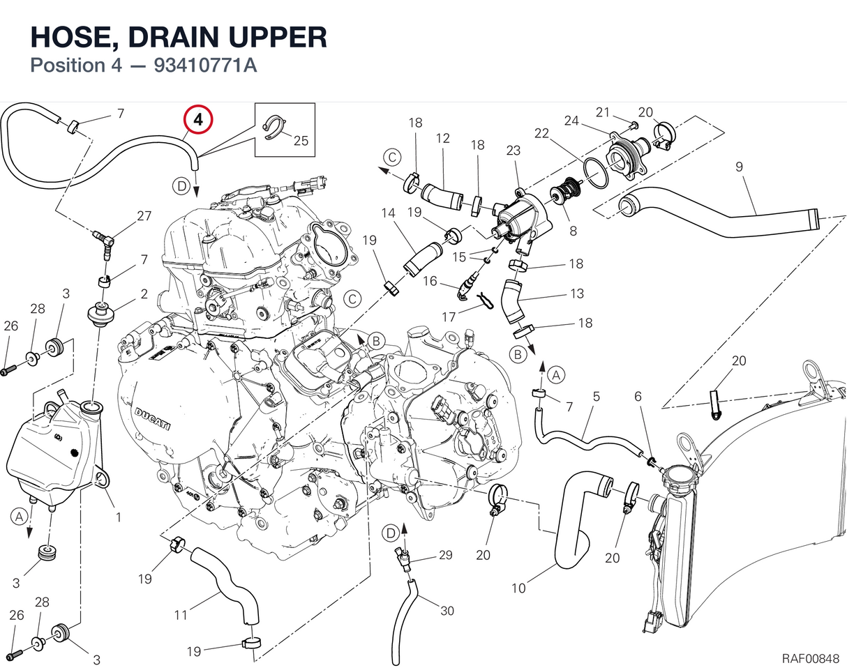 HOSE, DRAIN UPPER