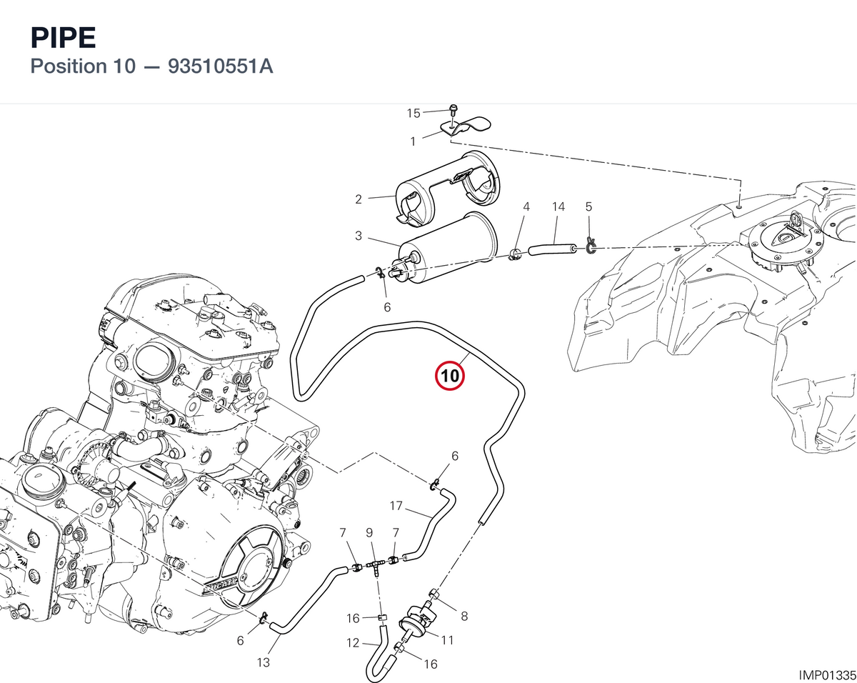 PIPE 93510551A diagram position