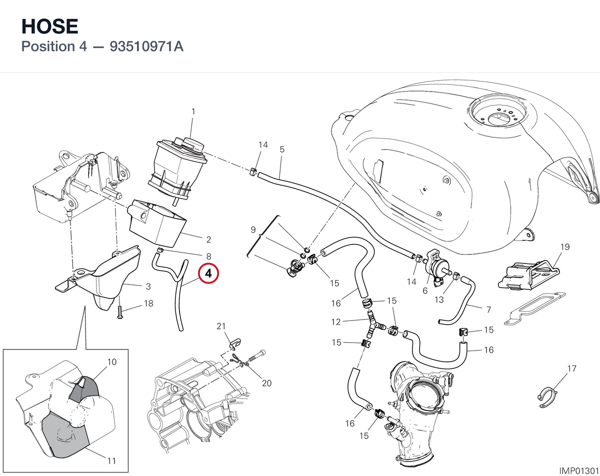 HOSE 93510971A diagram position