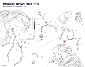 RUBBER BREATHER PIPE 93511151A diagram position