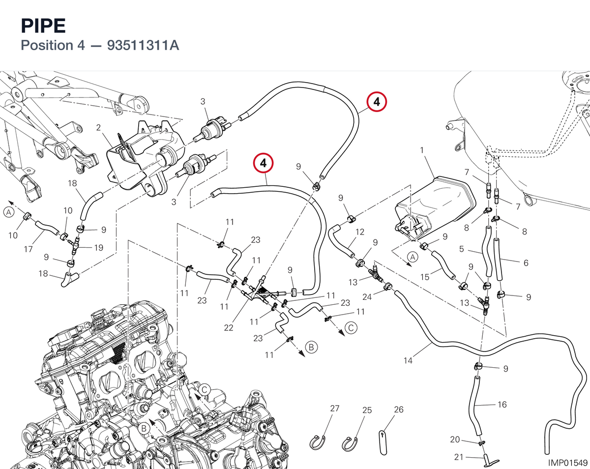 PIPE 93511311A diagram position