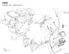 PIPE 93511421A diagram position