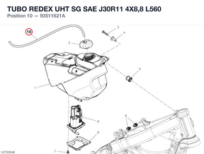 TUBO REDEX UHT SG SAE J30R11 4X8,8 L560 93511621A diagram position