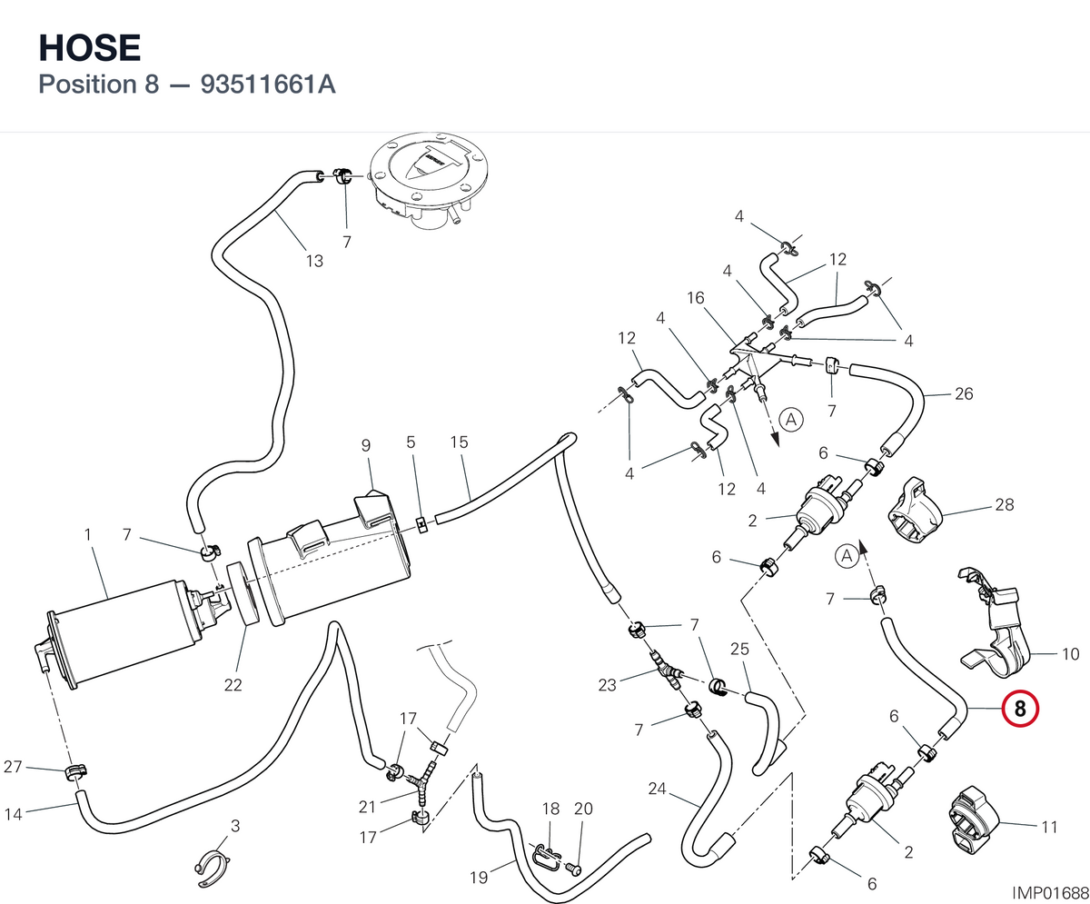 HOSE 93511661A diagram position