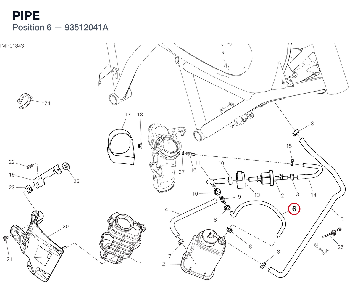 PIPE 93512041A diagram position