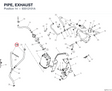PIPE, EXHAUST 93512101A diagram position