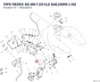PIPE REDEX SG Ø6/7,5X10,8 SAEJ30R9 L165 93512621A diagram position