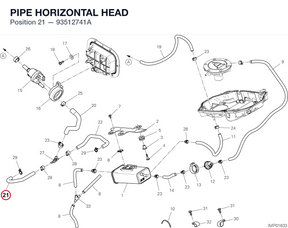 PIPE HORIZONTAL HEAD 93512741A diagram position