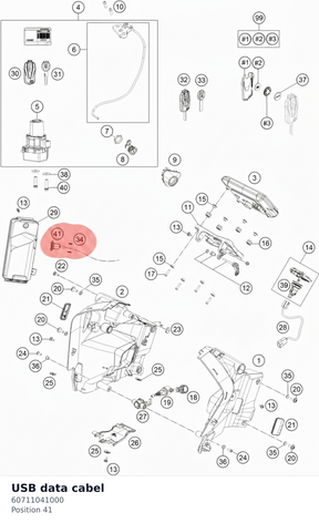 Diagram preview: USB data cabel (60711041000)