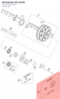 Diagram preview: Drivetrain kit 15/45 (SPA2151453K118B)